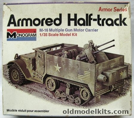 Monogram 1/35 Armored Half-Track M13 Multiple Gun Motor Carrier, 8215 plastic model kit